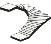 Забежная П-образная лестница